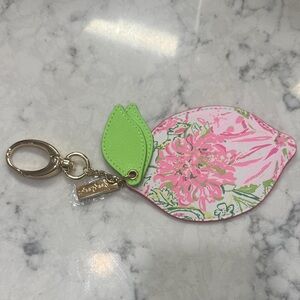 Lilly Pulitzer Pink and Green Floral Lemon Key Holder